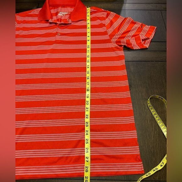 Nike Tour Performance DriFit Mens Medium Short Sleeve Striped Polo - Picture 7 of 7
